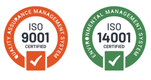 ISO 9001 and ISO 14001 certifications.
